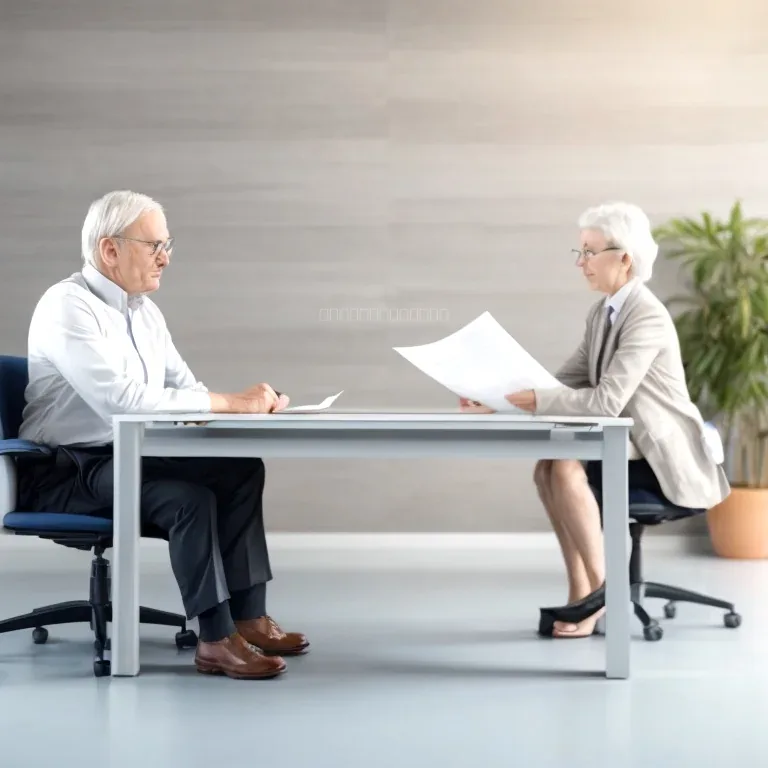 Retiree completing a checklist
